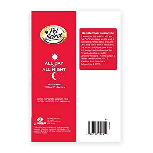 Image of Four Paws Pet Select Pee Pee Pads for Dogs and Puppies 50 Count Standard 22 inch x 23 inch