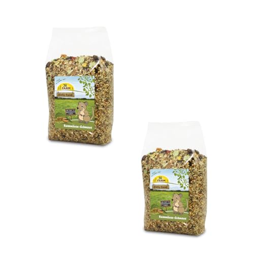JR FARM Rennmäuse-Schmaus | Doppelpack | 2 x 600 g | Alleinfuttermittel für Rennmäuse | Mit Vitaminen & Mineralstoffen