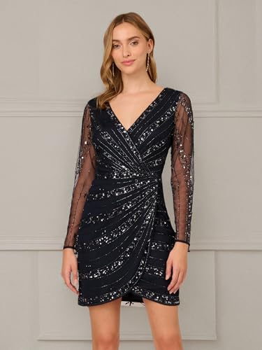 Image of Adrianna Papell Women's Beaded Short Dress