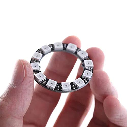 Image of Robocraze Ring 16Bit WS2812 5050 RGB LED (Round) | Individually Addressable LED Ring for DIY Projects, Arduino, Raspberry Pi | Easy to Integrate | Ideal for Creative Lighting Applications