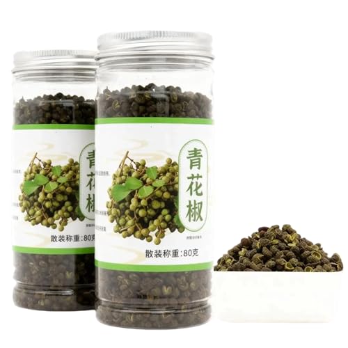 Pimientos Verdes de Sichuan (pimienta de Sichuan), Sin Semillas y de Origen Único (160 G), Aroma Floral, Sensación Adormecedora, Perfectos para Ensaladas, Mariscos, Cócteles y Más.