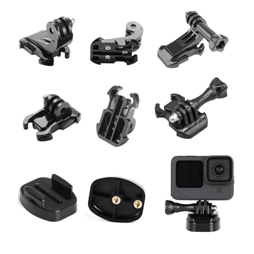 Universal Action Camera Accessory Kit for GoPro Hero, Insta360 X5/X4/X3, DJI OSMO Action, AKASO APEMAN Sports Cam, Helme - Additional View