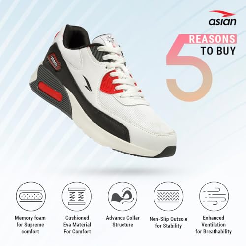 Image of ASIAN Men's Sports & Casual Shoes with Max Cushion Technology with Memory Form Sneaker Shoes for Men & Boy's | Chrome-02 & Urban-06
