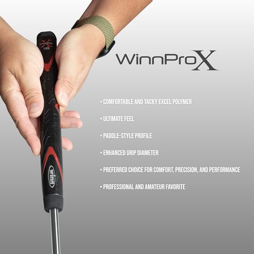 Winn Pro X 1.18 Midsize Putter Grip - Black & Red