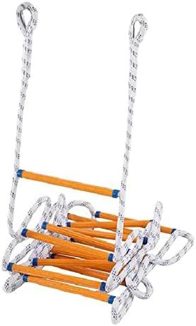 TOOYFUL Fire Escape Ladder Rope Portable Fast to Deploy Kids Adults Fire Evacuation Ladder for Outdoor Work Home Office Residential Building , 5m