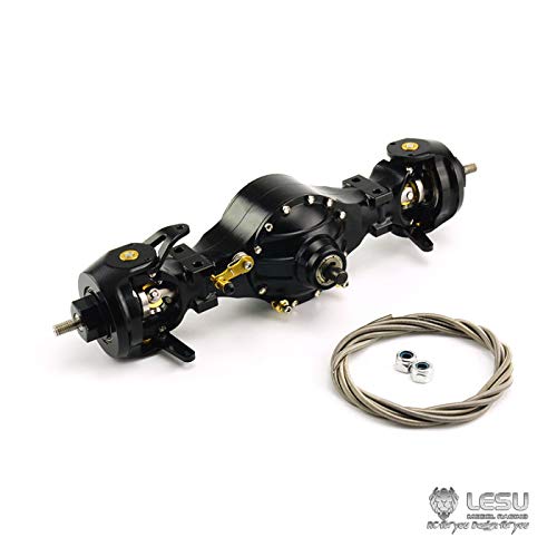 Lesu Metall Vorderachse Differentialschloss RC 1/14 Traktor LKW Q9006 Modell,Kompatibel mit DIY-Tamiya