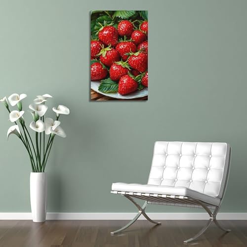 Poster mural fraises rouges 40x60 cm pour cuisine moderne - 5