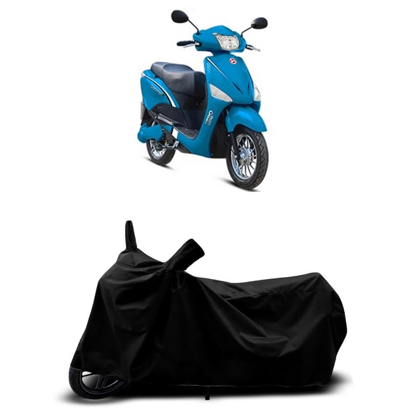 Image of DUFFEL-All Two Wheeler Bike /Scooty Body Cover Used for Hero Electric Optima Heat Protectio /Water Resistance /UV-Rays /Birds Dropping /Scratchproof /Dust Proof /Waterproof All Variants [Black]