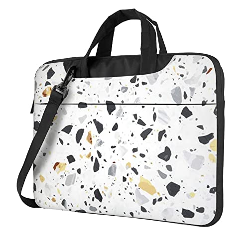 Sacoche à bandoulière pour ordinateur portable 15.6 pouces fonctionnelle motif marbre