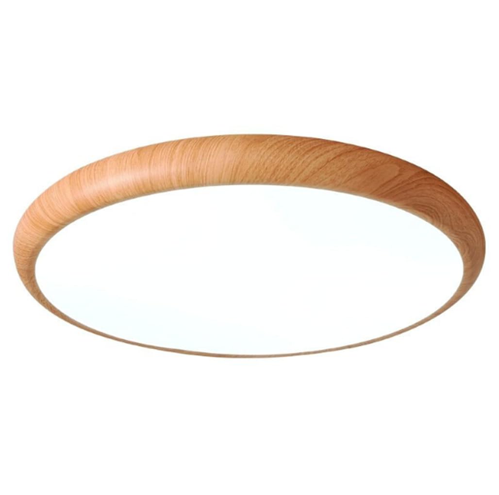 Plafonnier LED grain de bois dimmable de 50 cm avec télécommande pour salon - 7