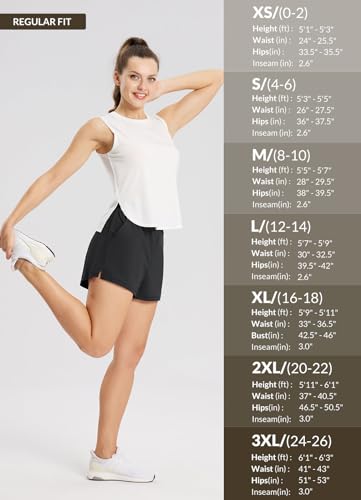 Baleaf Women'S Athletic Shorts Lightweight Running Workout Shorts High Waisted Quick Dry Shorts With Pockets Black M thumb #6