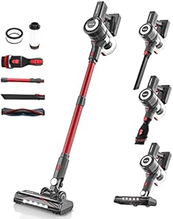 Diyuto Cordless Vacuum Cleaner, 350W Powerful Vacuum Cleaner, 30kPa Super Suction, 60 Mins Run Time, 5-Stage Filtration Vacuum Cleaner with 2 HEPA, Lightweight and Quiet V