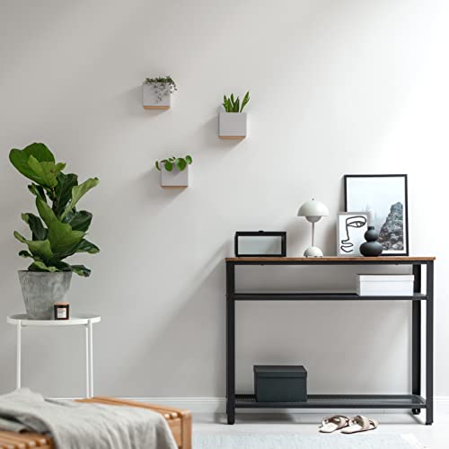 Kazai. Wall Planters -Alma- | 3 Modern Hanging Plant Pots Made Of Resin | Plant Holder Set For Indoor Plants, Artificial Plants And More | Gray #TOP6