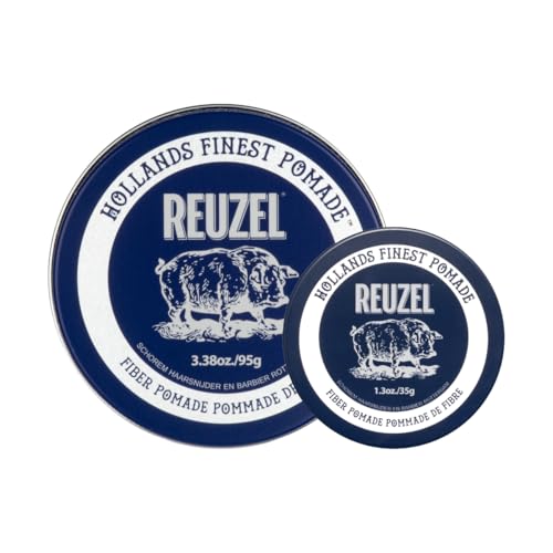 Reuzel 2026 Road Trip, Fiber Pomade, Low Shine, Firm Holding Pomade for a Texturized, Fuller Look, Easy to Restyle, 95g + Free Travel Size 35g