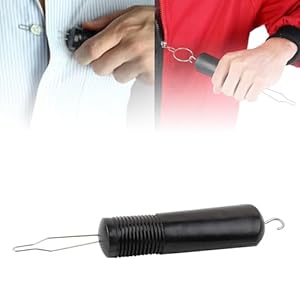 Knoophaak en ritssluiting, knoophulp, draagbare aantrekhulp, hulp voor knopen, hulp met ritssluiting met antislip handgreep, hulpmiddel met één hand, hulp voor gewrichtspijn