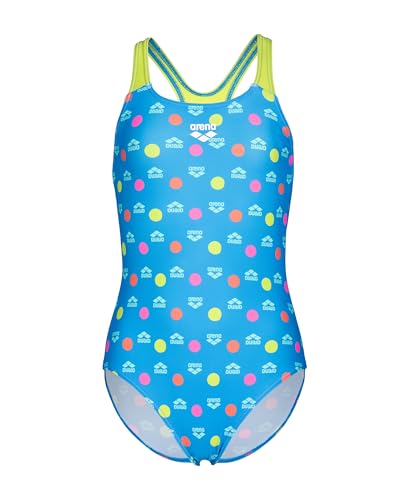 Image of Arena Girls' Arena Feel Multiple Dot Girls' Swim Pro Back Junior Swimsuit Kids Bathing Suit
