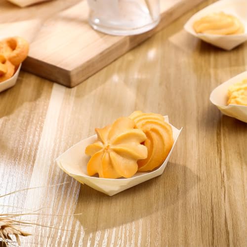 Platos desechables de madera para sushi de 6 pulgadas miniatura 5