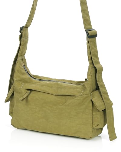Image of ZIMEGO Signature Cargo Pack Nylon Casual Crossbody Bag Everyday Essential Travel Hobo Bag