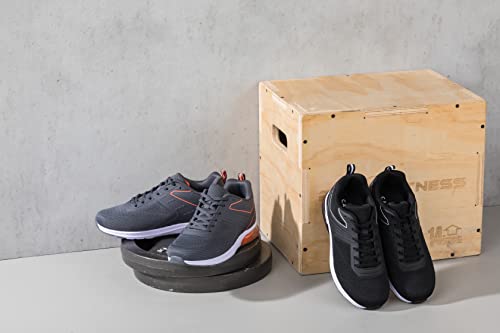 Calto Men's Invisible Height Increasing Elevator Shoes - Black/White Super Lightweight Sporty Sneakers - 2.4 Inches Taller - Q231 - Size 10 D(M) Us #TOP5