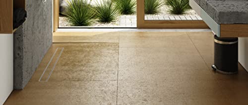 Sellon24® Canaleta de desagüe de ducha Smooth Low para suelo de ducha (80 x 8 x 7,5 cm)