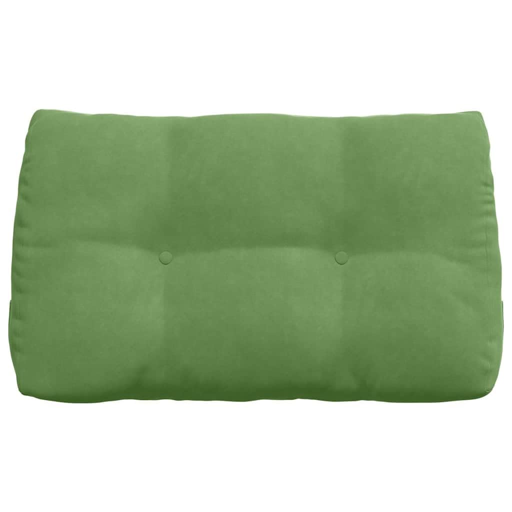 Cojín de terciopelo verde claro, 80 x 24 x 50 cm, cojín de terciopelo suave con relleno de poliéster, soporte ergonómico para la espalda con práctico bolsillo lateral y funda extraíble