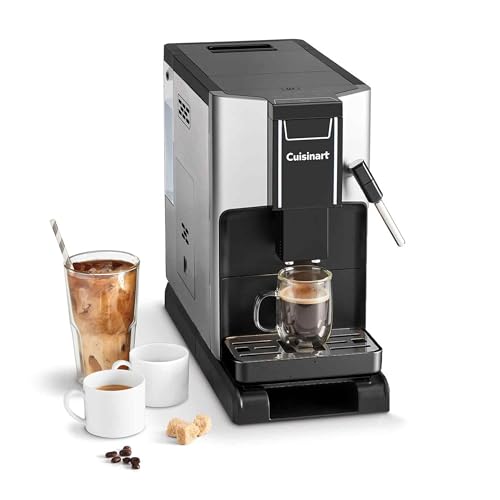 Cuisinart Espresso Bar Fully Automatic Espresso Machine, Makes Hot or Cold Cafe-Quality Cappuccino, Lattes, Americanos and Cold Extracted Espresso, Steam/Frothing Wand for Milk-Based Drinks, EM-550