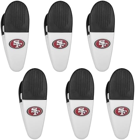 Siskiyou Sports NFL San Francisco 49ers Chip Clip Magnets, 6pk White, One Size image 5