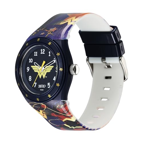 Image of Zoop Justice League Quartz Analog Black Dial Multicolour Plastic Strap Watch for Kids - C4048PP57