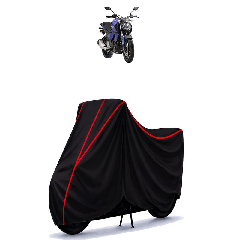 Image of FZ Water Resistant Bike Cover for All Motorcycles & Scooters | Heavy Duty Premium Taffeta Fabric | UV Protection, Dustproof, Scratchproof | All Weather Two Wheeler Body Cover with Elastic Bottom