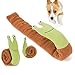 Restokki Dog Pull Toy and Chew Toy - Puppy Teething Toy with Squeaky Sound, Comfortable for Chewing(Green Brown)