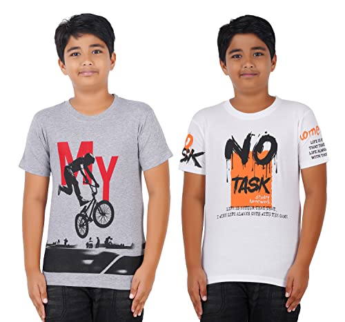 Image of CHECKERSBAY Boys Cotton Printed Half Sleeve T-Shirt