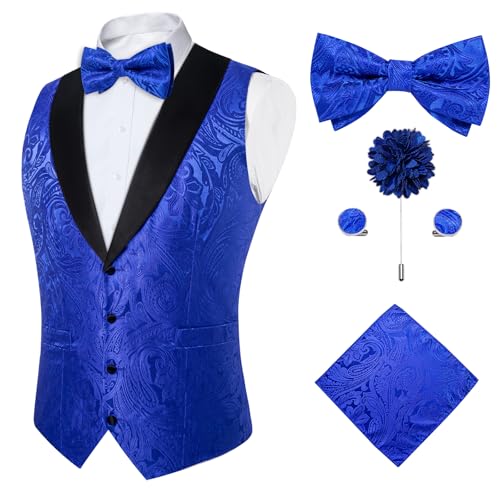 royal blue vest and tie sets