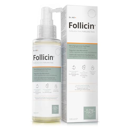 Dr. Hill Follicin® Leave-In Kopfhaut-Tonic – Dermatologisch entwickelt – Für empfindliche, gereizte Kopfhaut – Beruhigt Juckreiz & sichtbare Rötungen – pH-hautneutral, parfumfrei, alkoholfrei – 100 ml