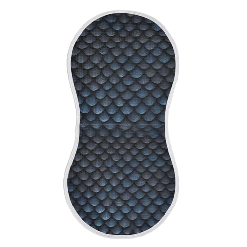 Muslin Burp Cloth for Baby 2PCS Dark Dragon Scales Super Absorbent Burping Cloths, Bibs for Newborn Boys Girls2