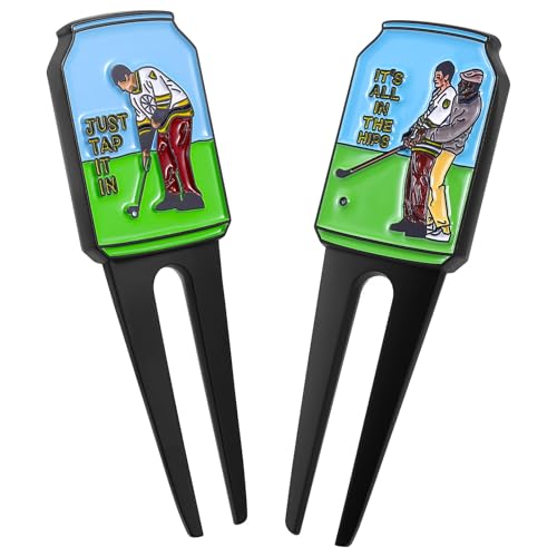 Jecten Funny Golf Divot Repair Tool, Happy Gil-More Golf Divot Tool Set, Premium Divit Golf Tool Gifts for Men Women Golf Enthusiasts Putt Buddies Divot Tool Accessories