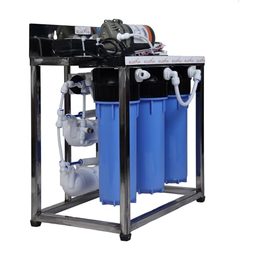 Image of Bluevua 25 LPH commercial UV water purifier Plant 25 Liter Per Hour Blue Stainless steel with TDS Adjuster.