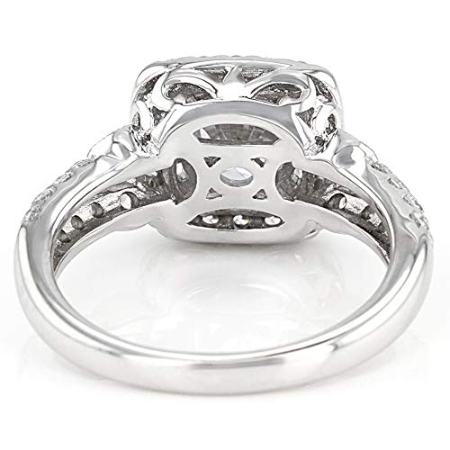 Gold & Diamonds Jewellery 3.62ctw Round Cut White Cubic Zirconia Platinum Over .925 Sterling Silver Engagement Ring for Womens2
