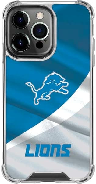 Skinit Clear Phone Case Compatible with iPhone 16 Pro Max - Officially Licensed NFL Detroit Lions Design