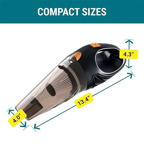 Car Vacuum Cleaner - Car Accessories - Small 12V High Power Handheld Portable Car Vacuum w/Attachments, 16 Ft Cord & Bag - Detailing Kit Essentials for Travel, RV Camper - Image 5