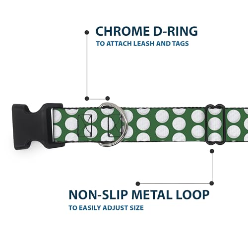 Collar de clip de plástico verde y blanco ajustable para razas medianas 6