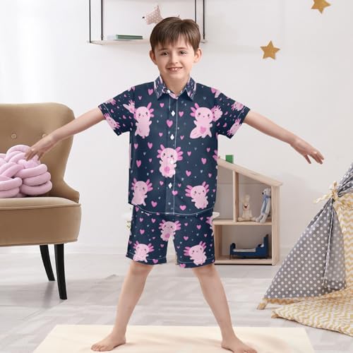 Image of Boccsty Red Strawberry Boy Summer Shorts Sets Hawaiian Toddler Boys T-Shirt & Pants 2 Pcs 3T-10T