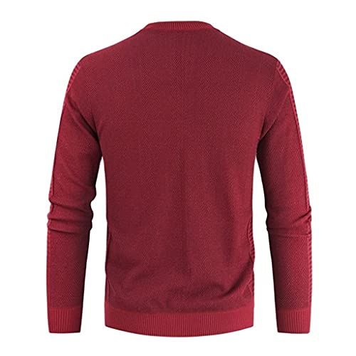 Men's Sweater Fall/Winter Pullovers Crew NeckSolid ColorsCasual Base Long Sleeve Knitwear2