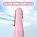 TOUCHBeauty Nose Hair & Eyebrow Trimmer for Women 2IN1 Facial Hair Removal Set for Nose, Chin, Upper-Lip, Peach-Fuzz Battery Operated Pink Color TB-1458
