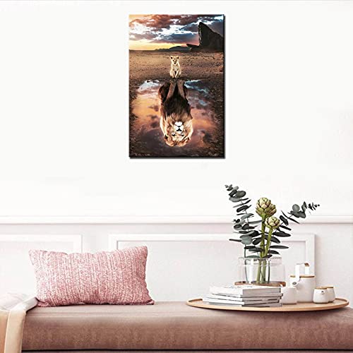 Impression sur toile Roi Lion Walarky - Œuvre d'art premium pour salon et bureau moderne - 5