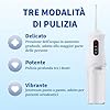 Idropulsore Dentale Portatile Idrogetto per Pulizia Denti Tartaro Irrigatore Orale, Water Flosser con 4 Düsen 1 Ladekabel