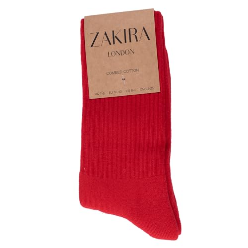 ZAKIRA Finest Combed Cotton Terry Lined Athletic Sports Crew Socks for Men, Women4