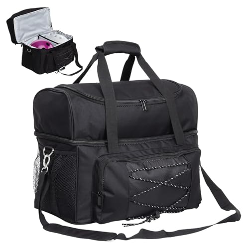 Organizador de equipo de bolos de dos soportes con divisor protector interno