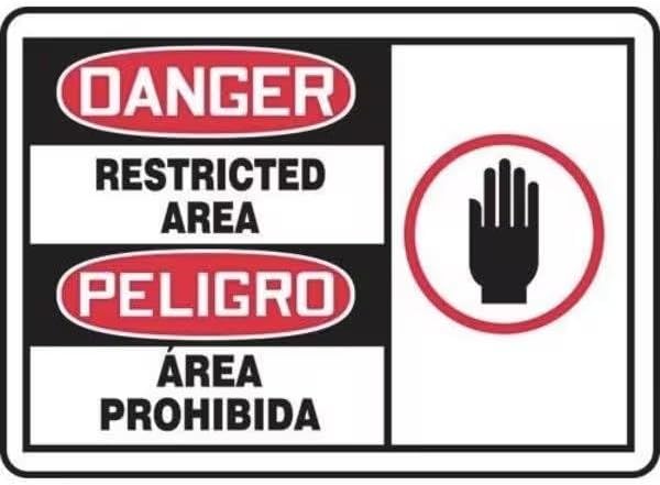 OSHA DANGER SAFETY SIGN CONFINED, Mfr: FRMCSP134XP-A