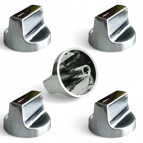 Upgraded (5Pcs) W11366438 Gas Stove Knobs Replacements for Whirlpool WCG55US0HS00/WCG55US6HS00/ WCG77US0HS00 Gas Ranges Oven Burner Cooktop Control Knobs Replace Part W11084623/W11505414 /KIP 5T08