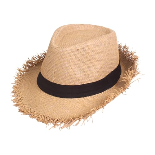 Sombrero De Sol De Paja – Sombrero De Carnaval De Borde Ancho, Sombrero De De Paja para Senderismo De Verano, Piscina, Golf, | De Jardín De Vacaciones Al Aire Libre De